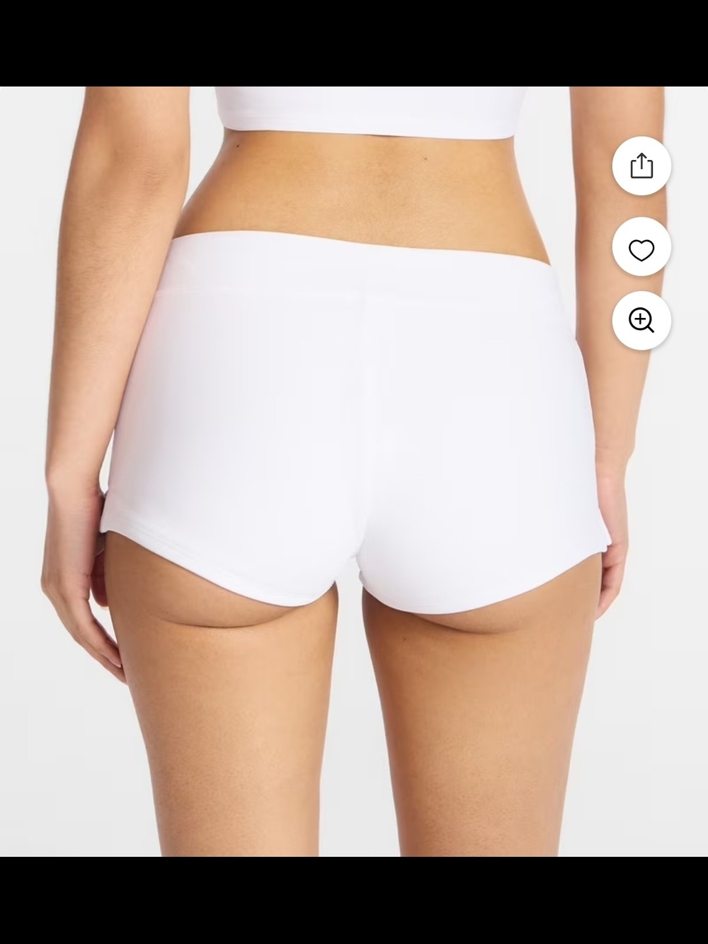 No Boundaries Swimming White Seamless Hipster Shorts